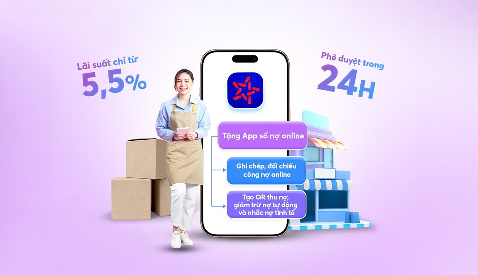 Vay cầm cố tiền gửi tiết kiệm trên kênh số